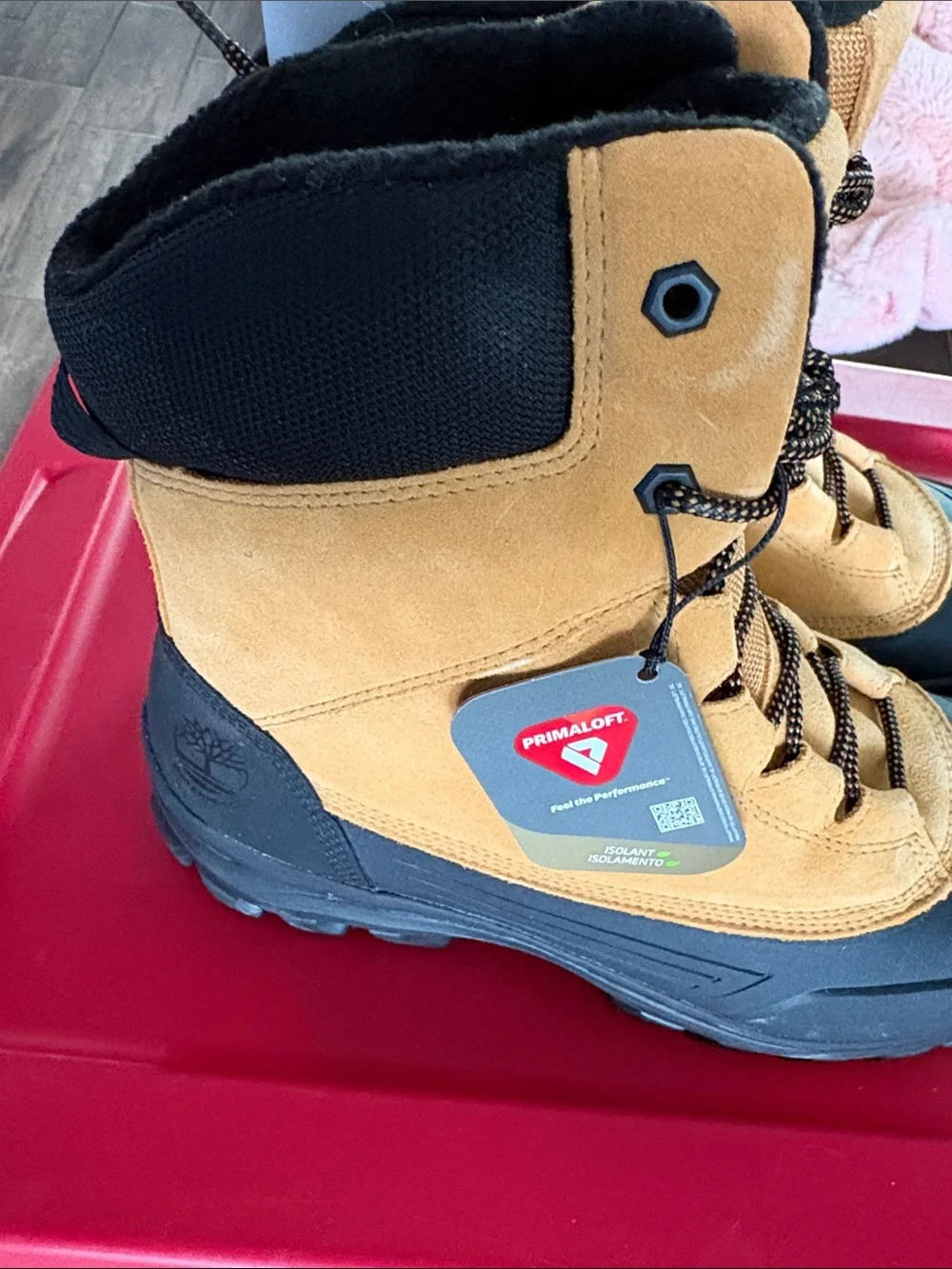 Timberland Wheat and Black Waterproof Men's Snow Boots
